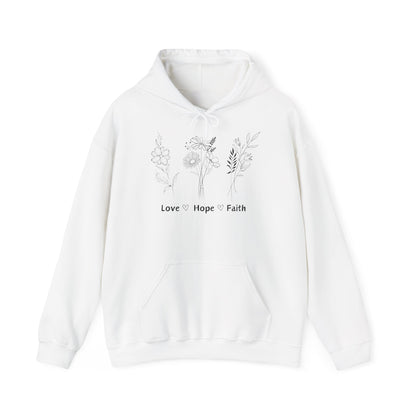 Unisex Hoodie - Glaube, Liebe, Hoofnung