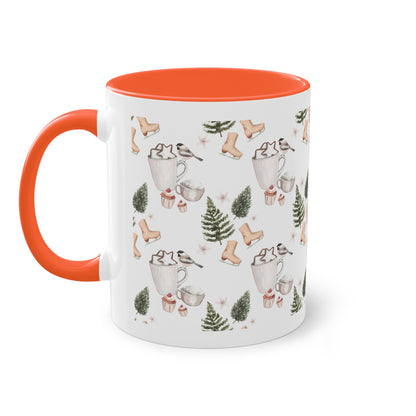 weihnachtliches Muster - Zwei-Ton-Kaffeetasse