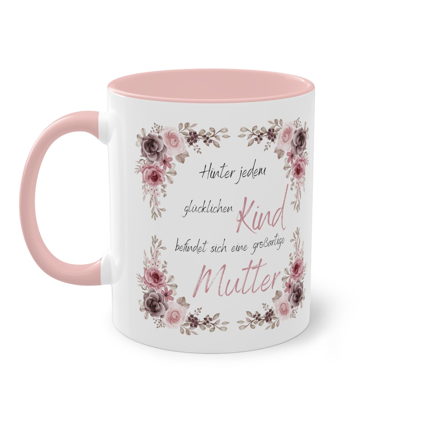 Hinter jedem glücklichen Kind befindet sich eine großartige Mutter - Zwei-Ton-Kaffeetasse