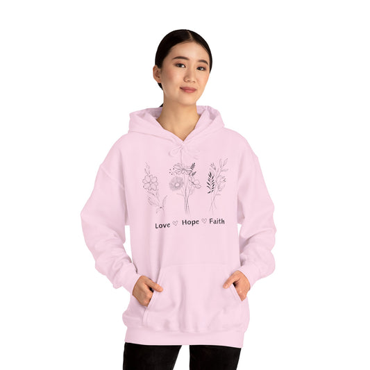 Unisex Hoodie - Glaube, Liebe, Hoofnung