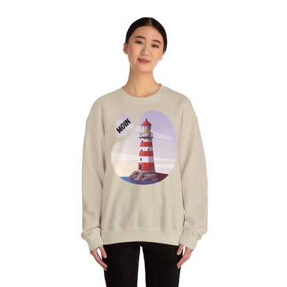 Unisex Sweatshirt -  Moin mit Leuchtturm (bunt)