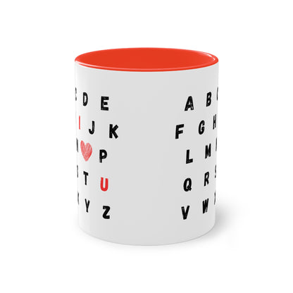 ABC I love you - Zwei-Ton-Kaffeetasse