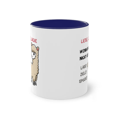 Lebe, liebe Lache. Wenn das nicht hilft... - Zwei-Ton-Kaffeetasse