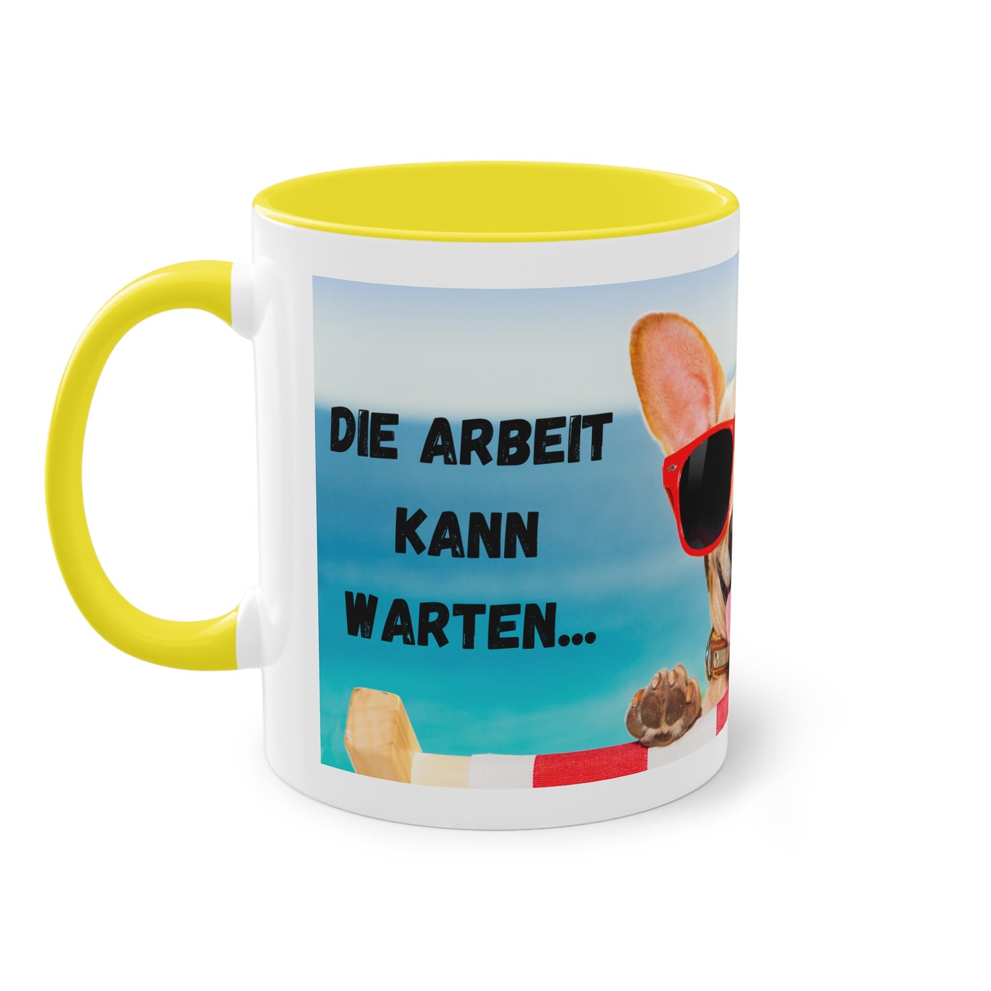 Die Arbeit kann warten... - Zwei-Ton-Kaffeetasse