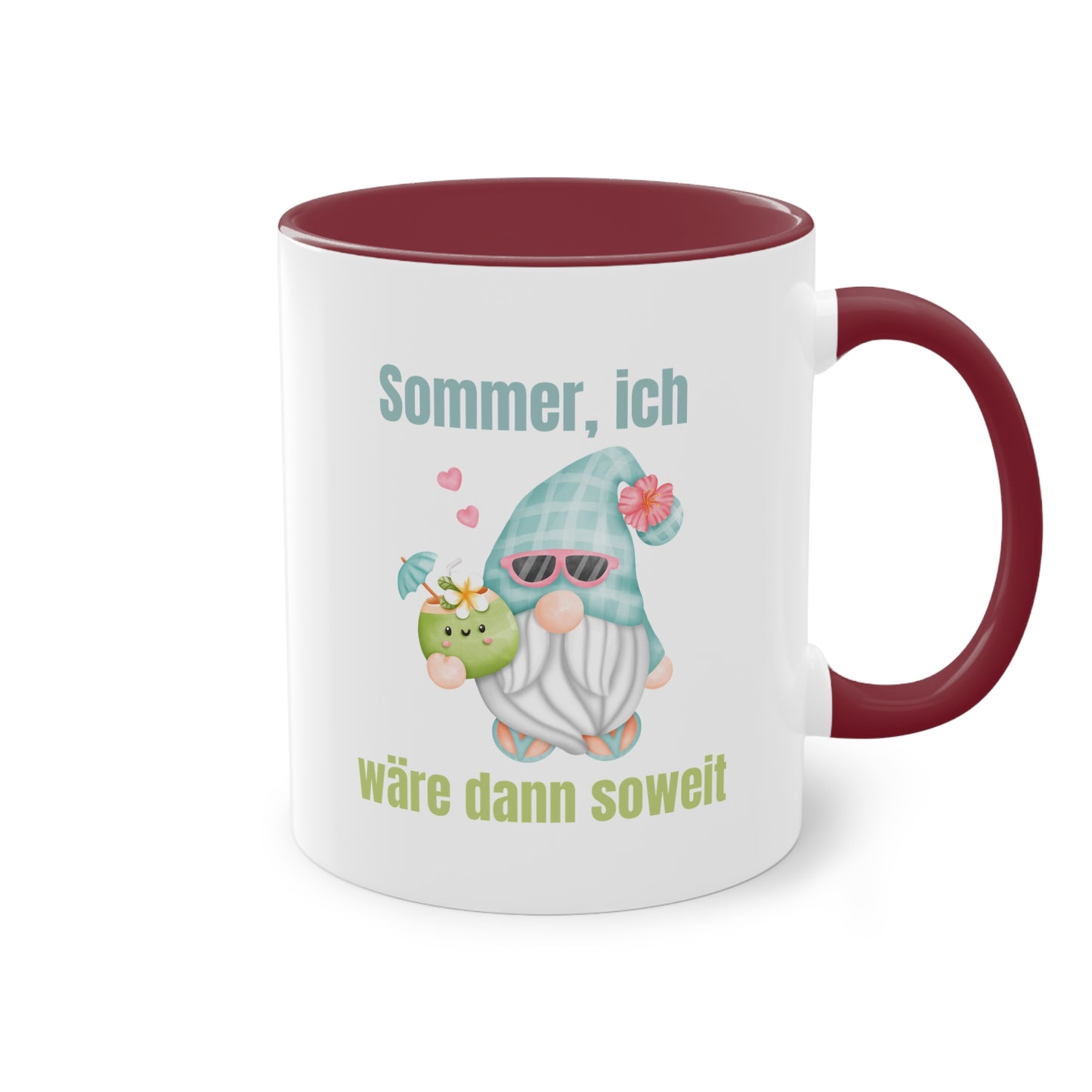 Sommer ich wäre dann soweit - Zwei-Ton-Kaffeetasse