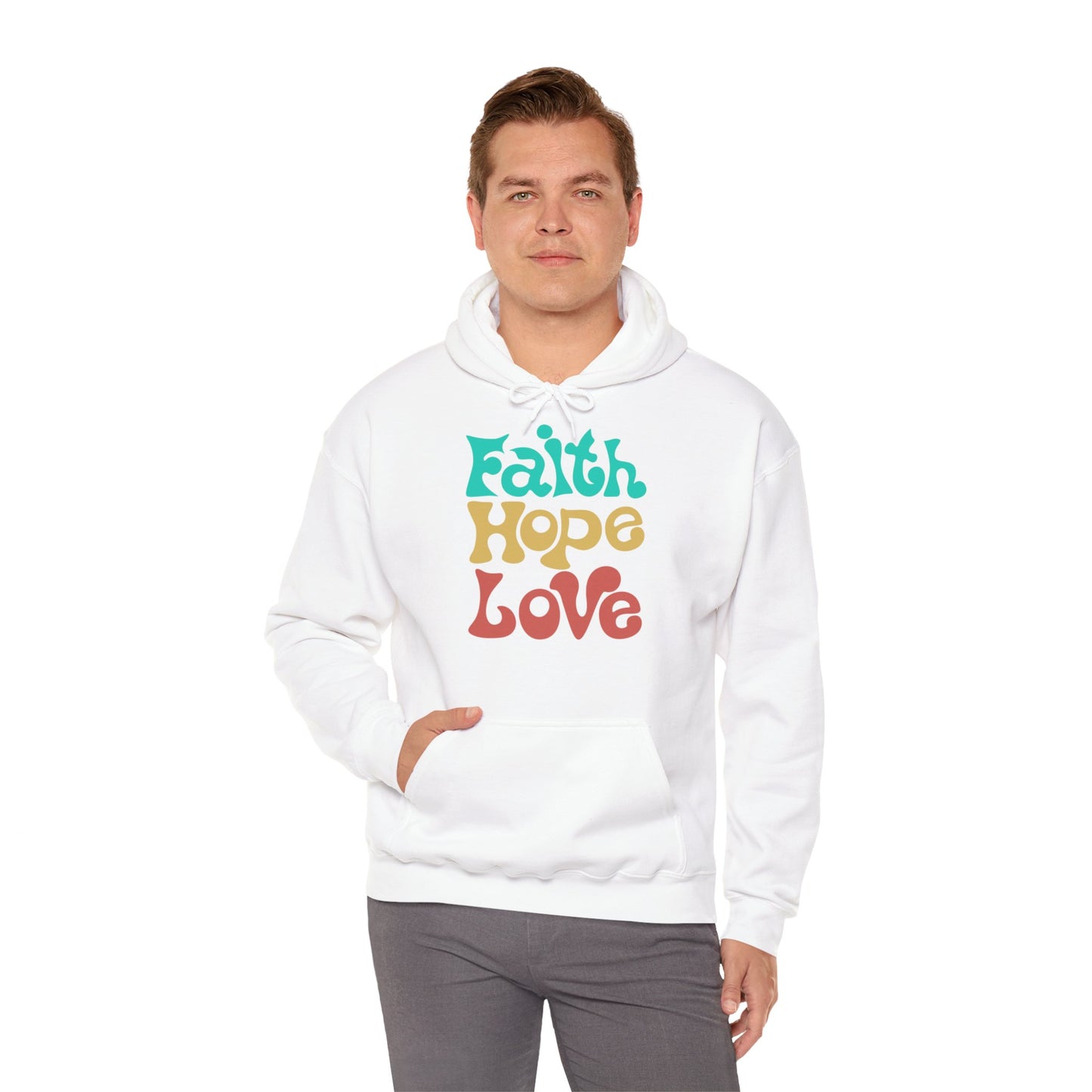 Unisex Hoodie - Faith, Hope, Love