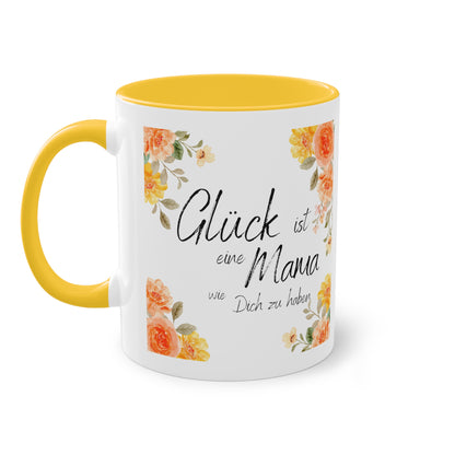 Glück ist eine Mama, wie Dich zu haben - Zwei-Ton-Kaffeetasse