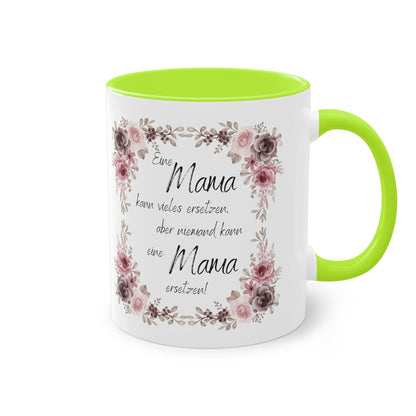 Eine Mama kann vieles ersetzen, aber niemand kann eine Mama ersetzen - Zwei-Ton-Kaffeetasse