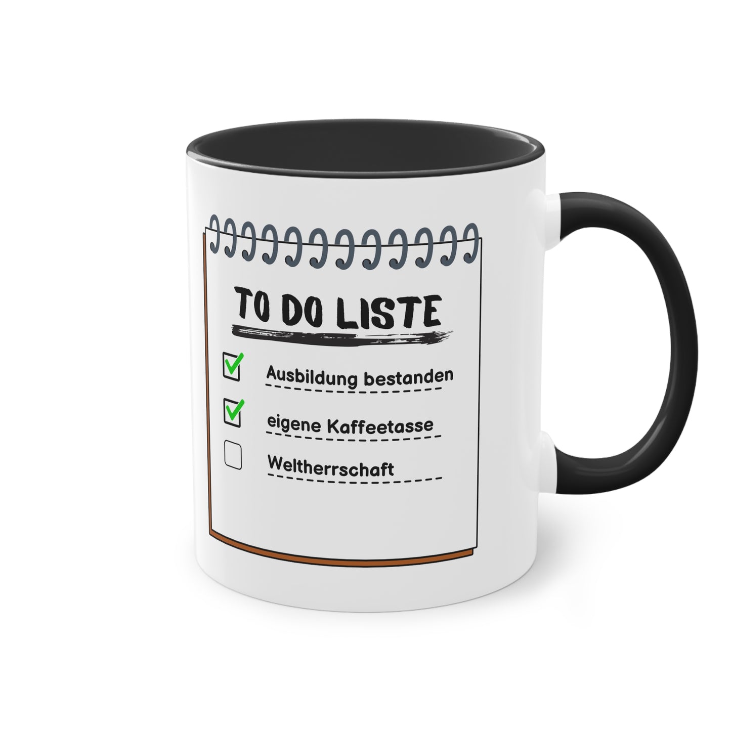 To Do Liste - Zwei-Ton-Kaffeetasse