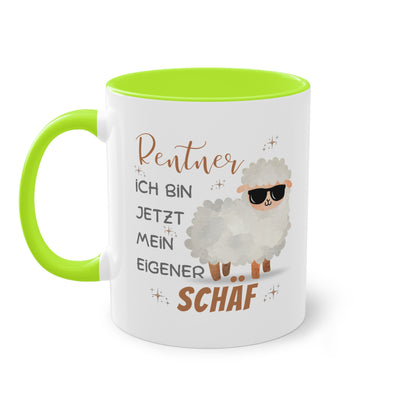 Rentner ich bin jetzt mein eigener Schäf - Zwei-Ton-Tasse