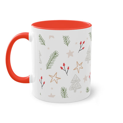 Weihnachtsmuster  - Zwei-Ton-Kaffeetasse