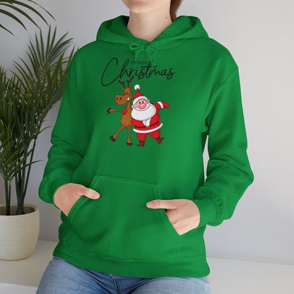 Merry Christmas Rentier und Santa - Hoodie