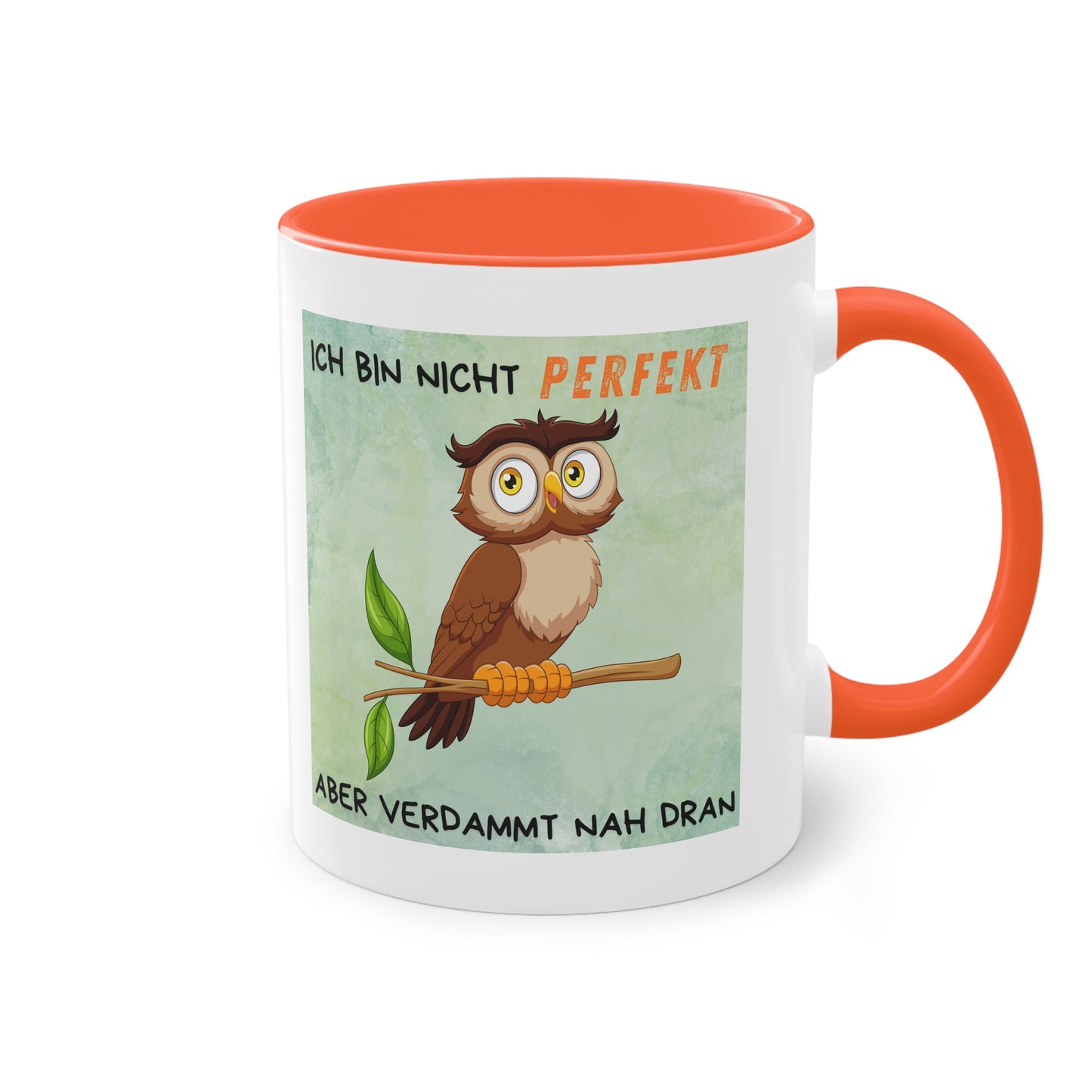 Ich bin nicht perfekt aber verdammt nah dran - Zwei-Ton-Kaffeetasse