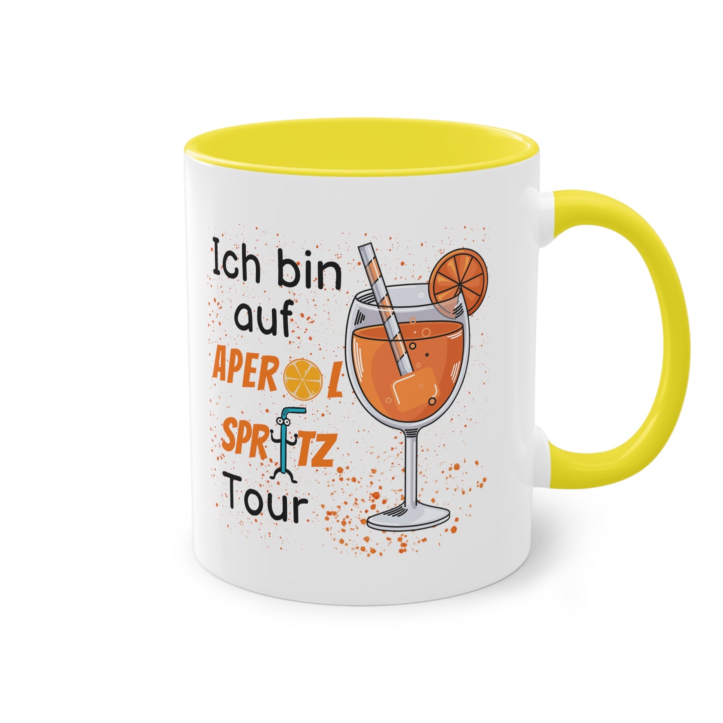 Ich bin auf Aperol Spritz Tour - Zwei-Ton-Kaffeetasse