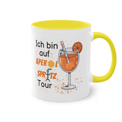 Ich bin auf Aperol Spritz Tour - Zwei-Ton-Kaffeetasse