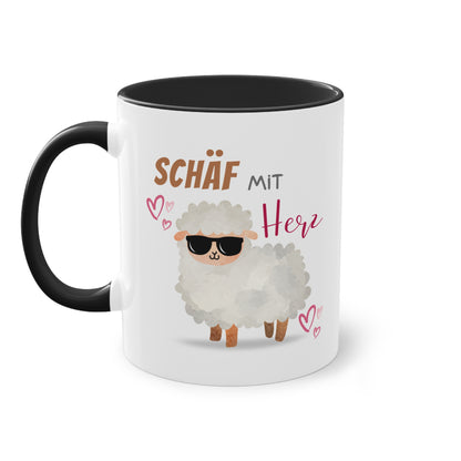 Schäf mit Herz - Zwei-Ton-Tasse