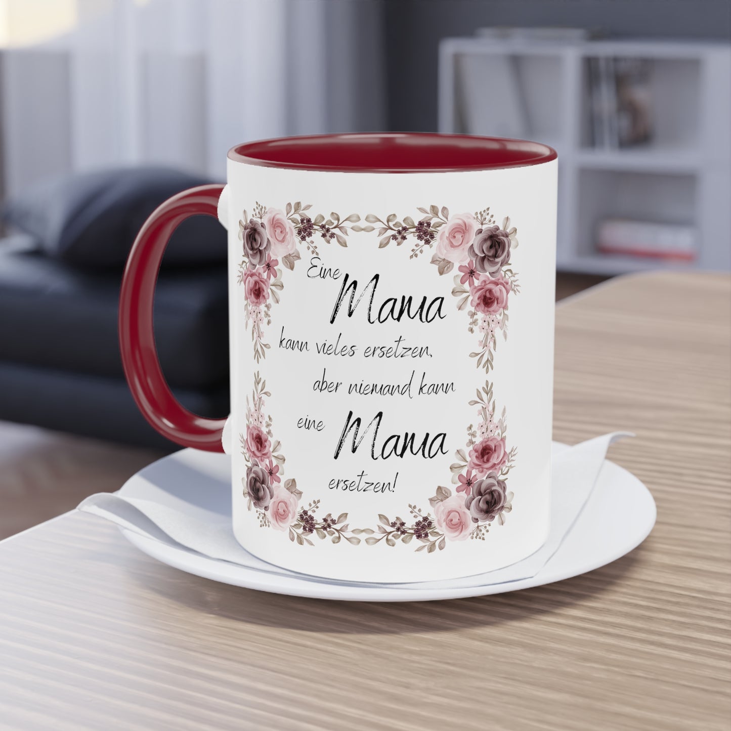 Eine Mama kann vieles ersetzen, aber niemand kann eine Mama ersetzen - Zwei-Ton-Kaffeetasse