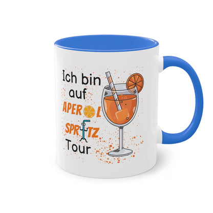 Ich bin auf Aperol Spritz Tour - Zwei-Ton-Kaffeetasse