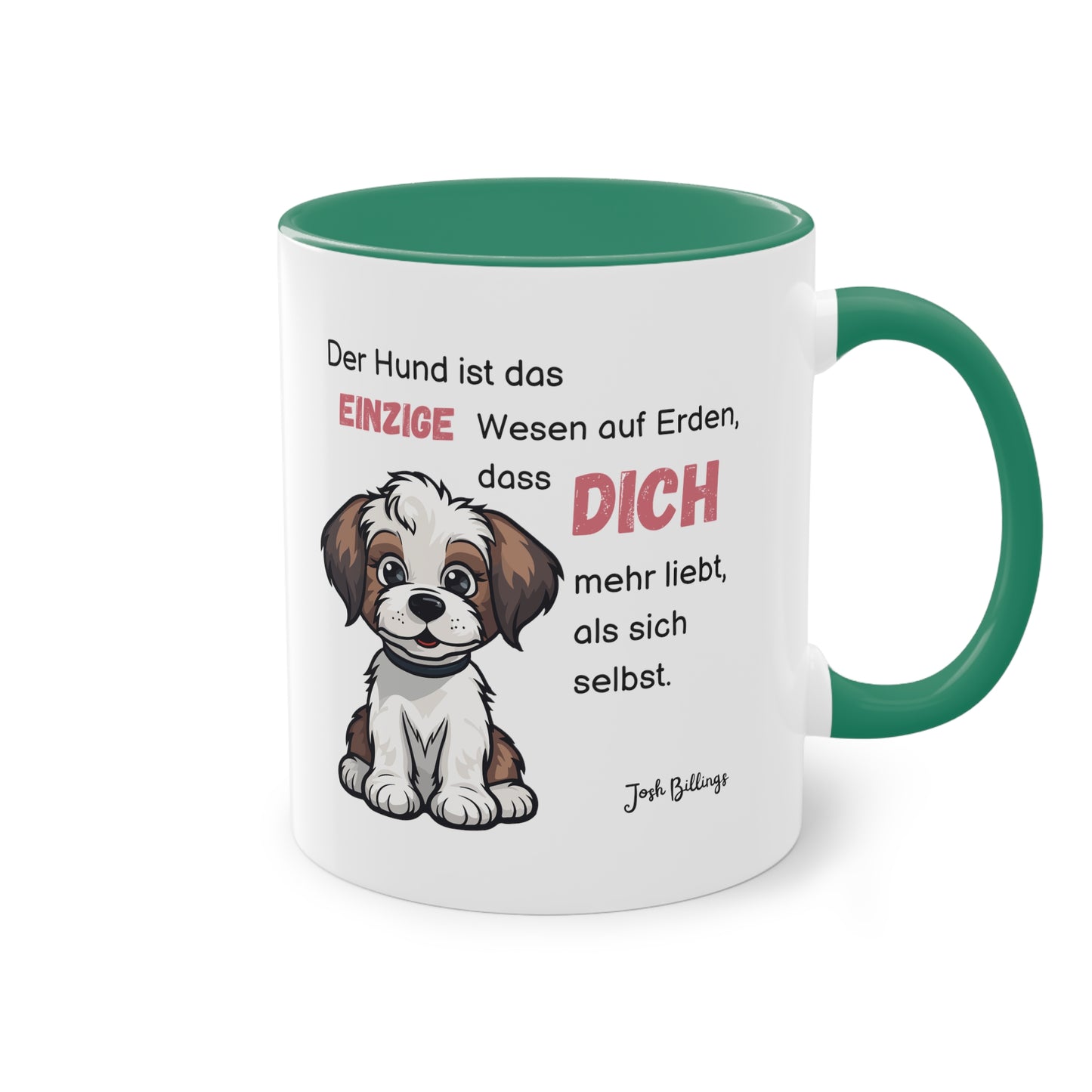 Der Hund ist das einzige Wesen - Zwei-Ton-Kaffeetasse