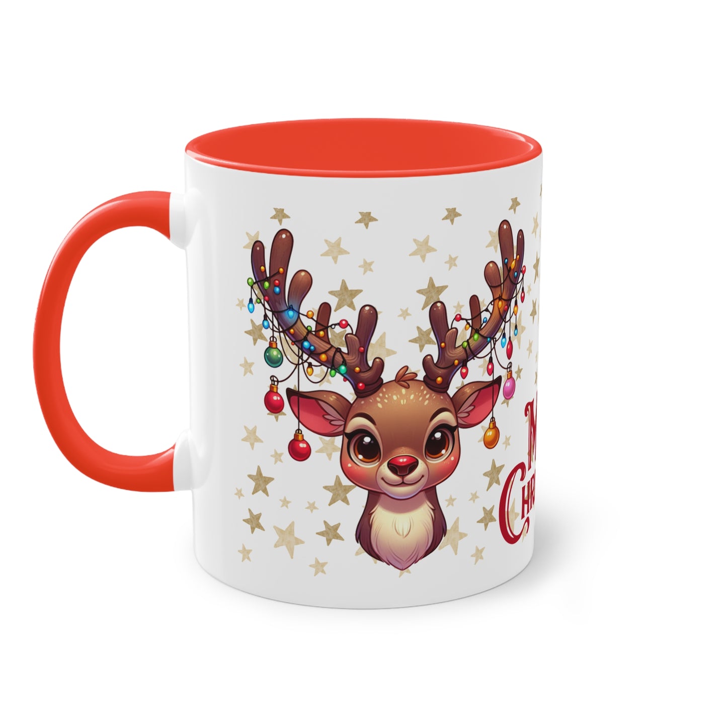 Merry Christmas Rentier - Zwei-Ton-Kaffeetasse