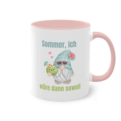 Sommer ich wäre dann soweit - Zwei-Ton-Kaffeetasse