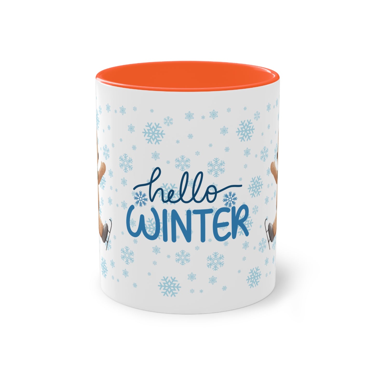 Hello Winter - Zwei-Ton-Kaffeetasse