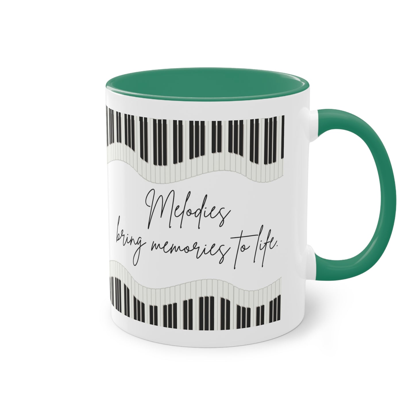 Melodies bring memories to life - Zwei-Ton-Kaffeetasse