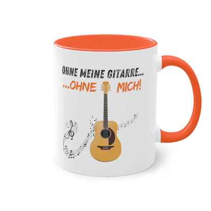 Ohne meine Gitarre...Ohne mich...! - Zwei-Ton-Kaffeetasse