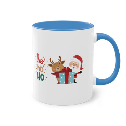 Ho ho ho Rentier und Santa  (2) - Zwei-Ton-Kaffeetasse