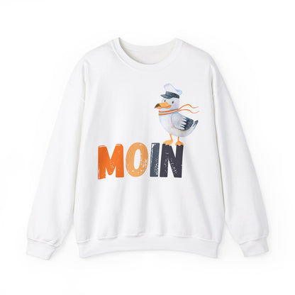 Unisex Sweatshirt -  Moin (bunt) mit Möwe