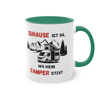 Zuhause ist da, wo mein Camper steht - Zwei-Ton-Kaffeetasse