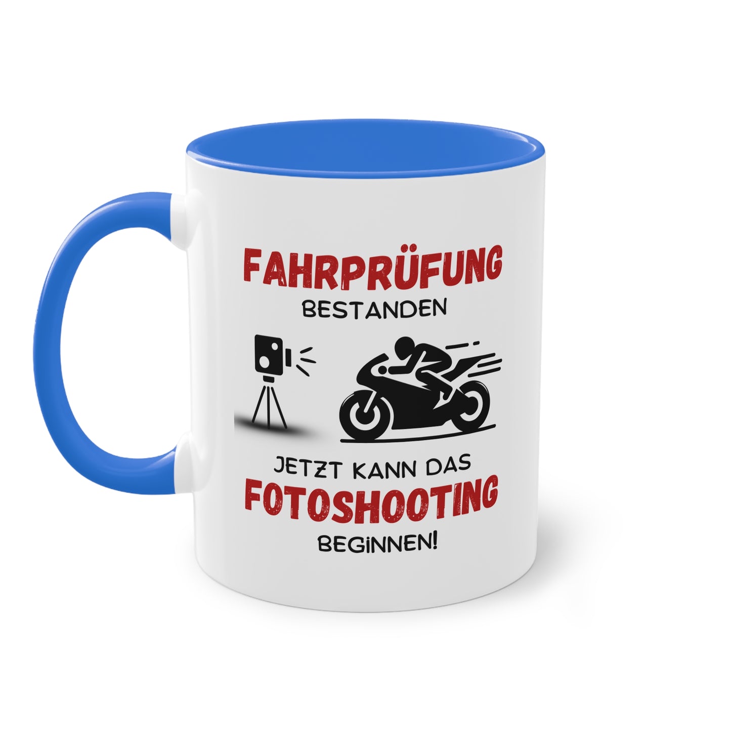 Motorrad Fahrprüfung bestanden - Zwei-Ton-Tasse