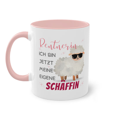 Rentnerin ich bin jetzt meine eigene Schäffin - Zwei-Ton-Tasse