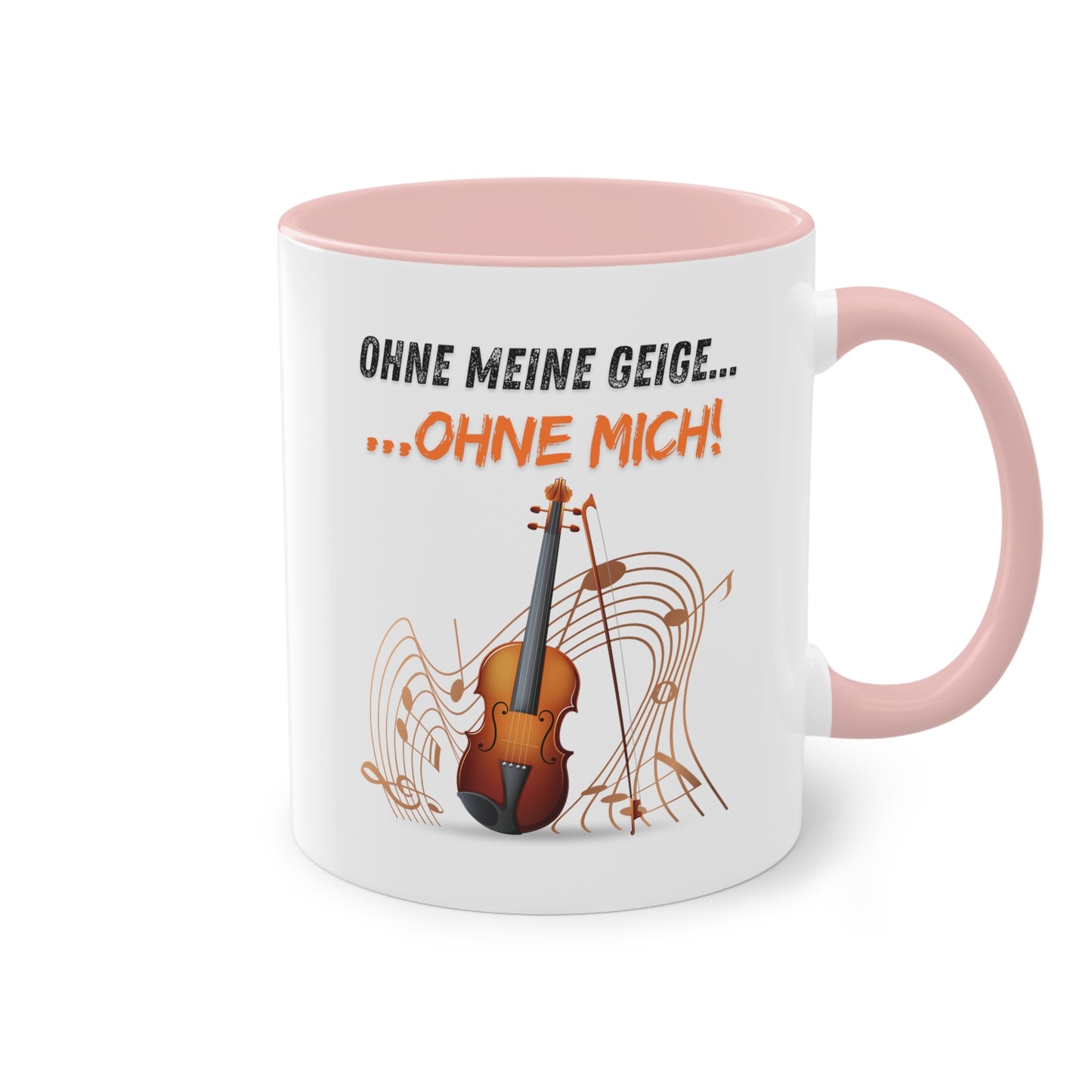 Ohne meine Geige...Ohne mich...! - Zwei-Ton-Kaffeetasse