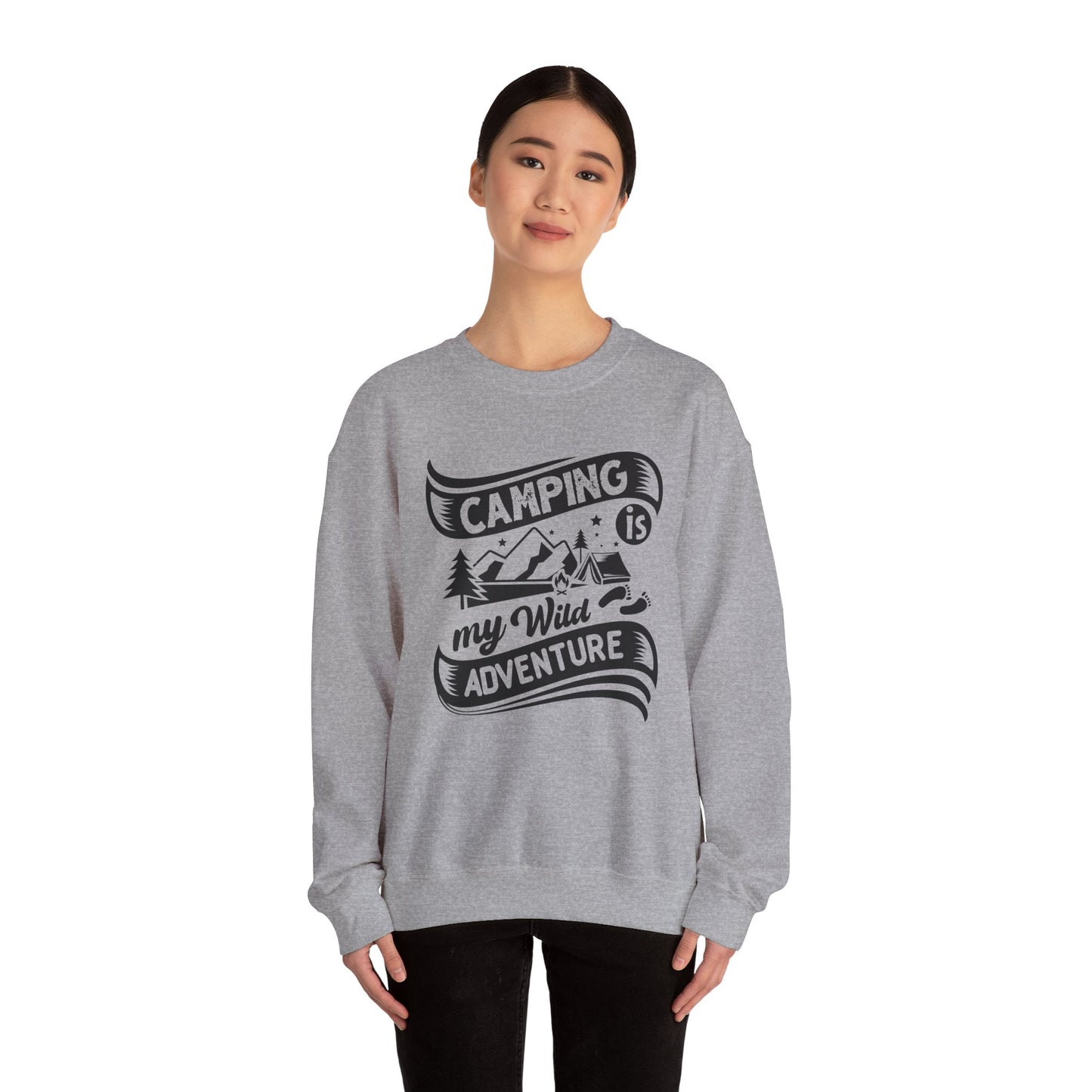 Unisex Sweatshirt - Camping is my wild adventure (Zelten ist mein wildes Abenteuer)