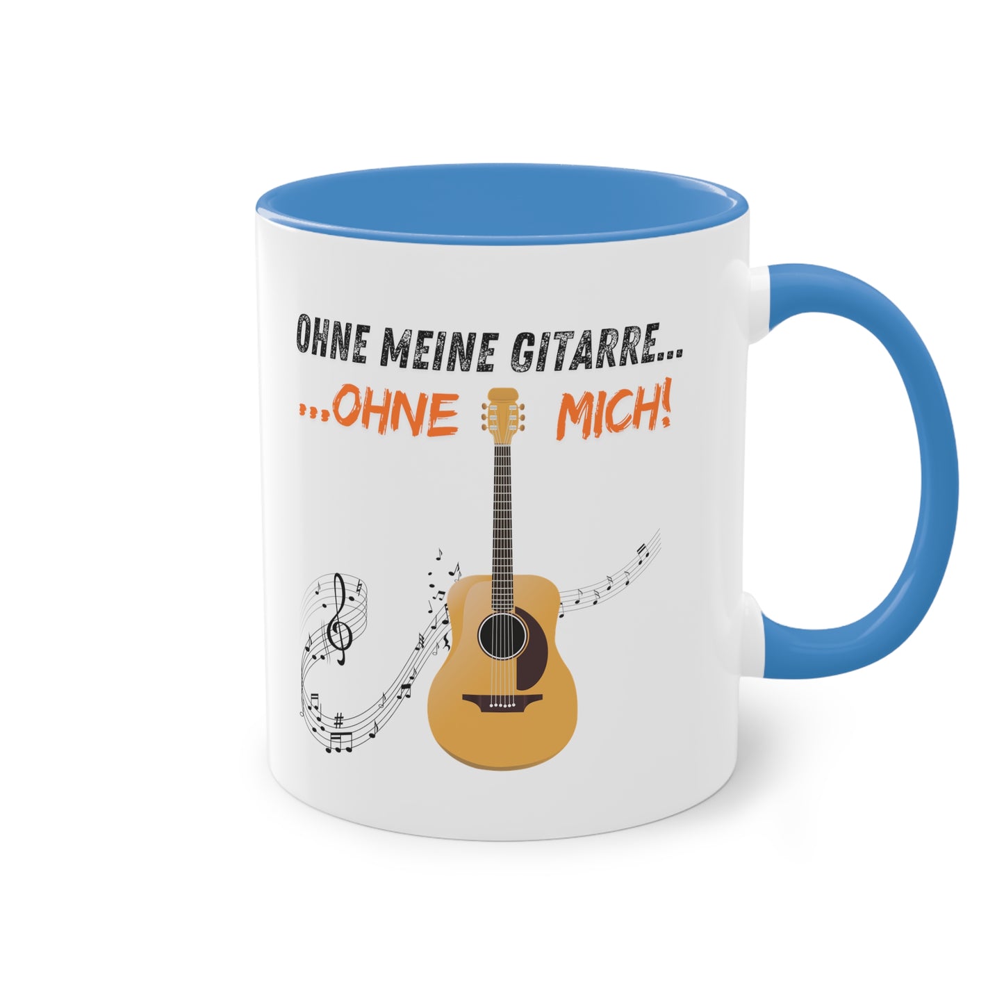 Ohne meine Gitarre...Ohne mich...! - Zwei-Ton-Kaffeetasse