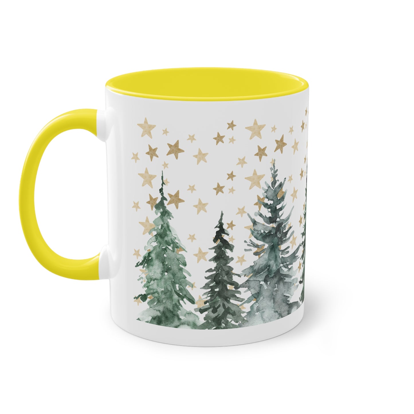 Tannenbaumlandschaft - Zwei-Ton-Kaffeetasse