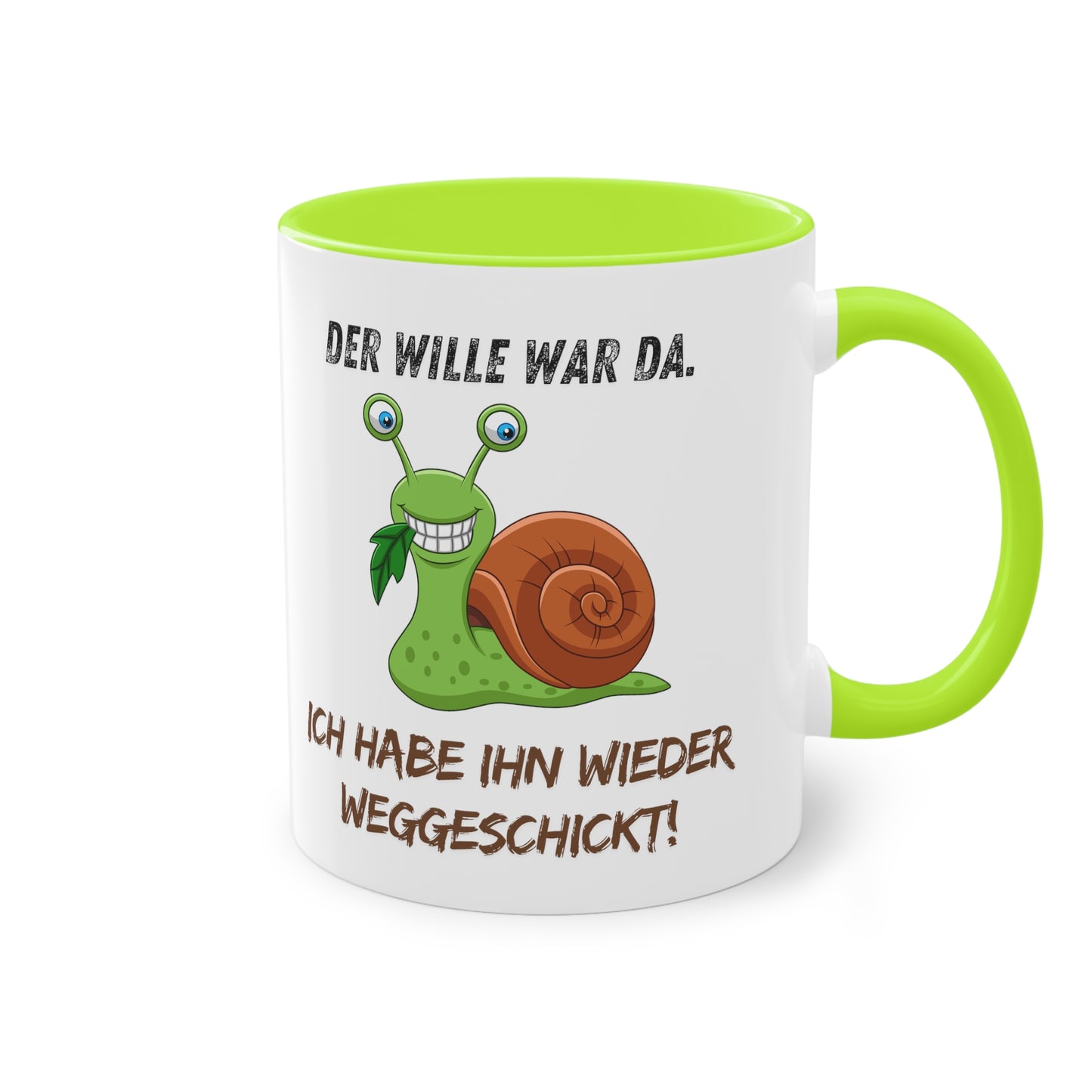 Der Wille war da. Ich habe ihn wieder weggeschickt - Zwei-Ton-Kaffeetasse