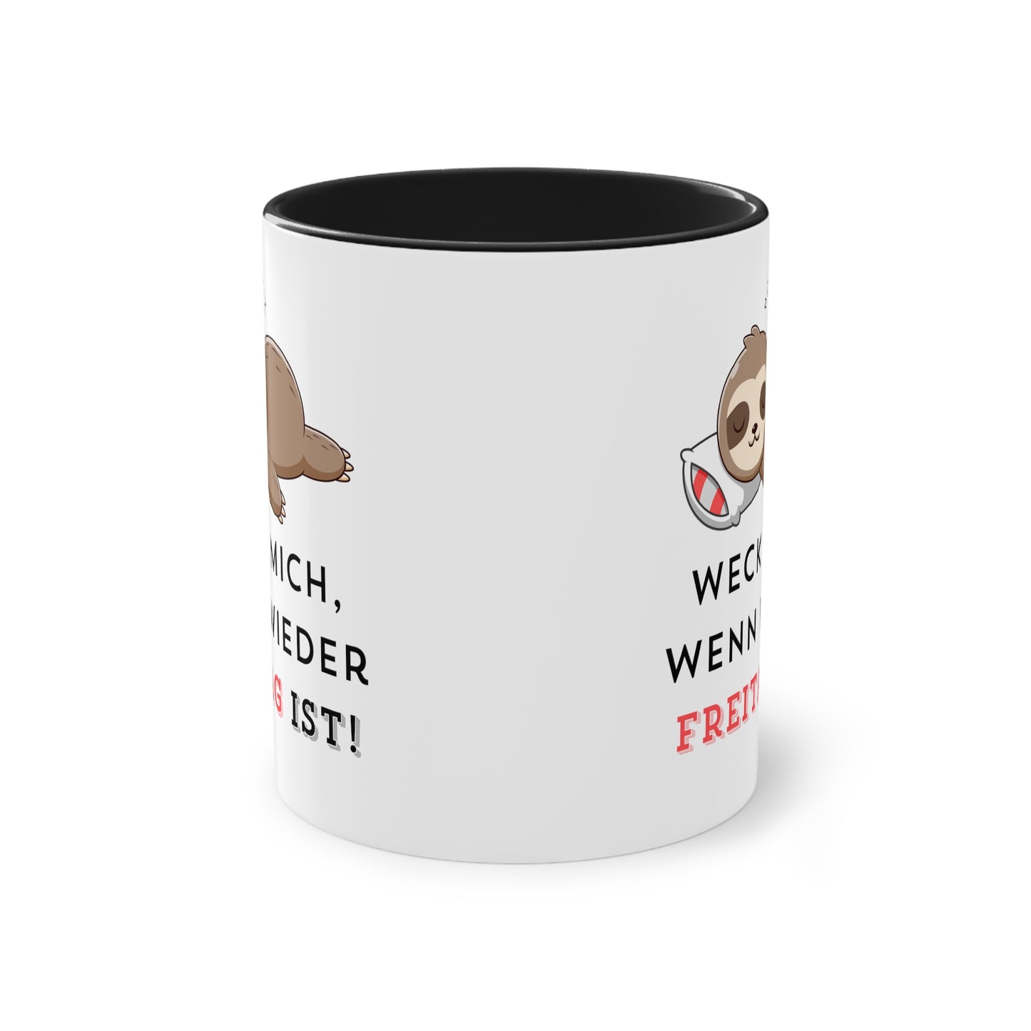 Weck mich, wenn wieder Freitag ist - Zwei-Ton-Kaffeetasse