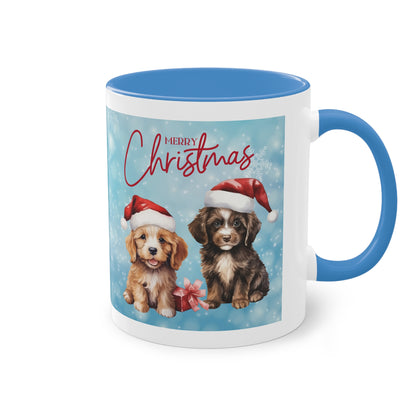 Hund Merry Christmas (3) - Zwei-Ton-Kaffeetasse