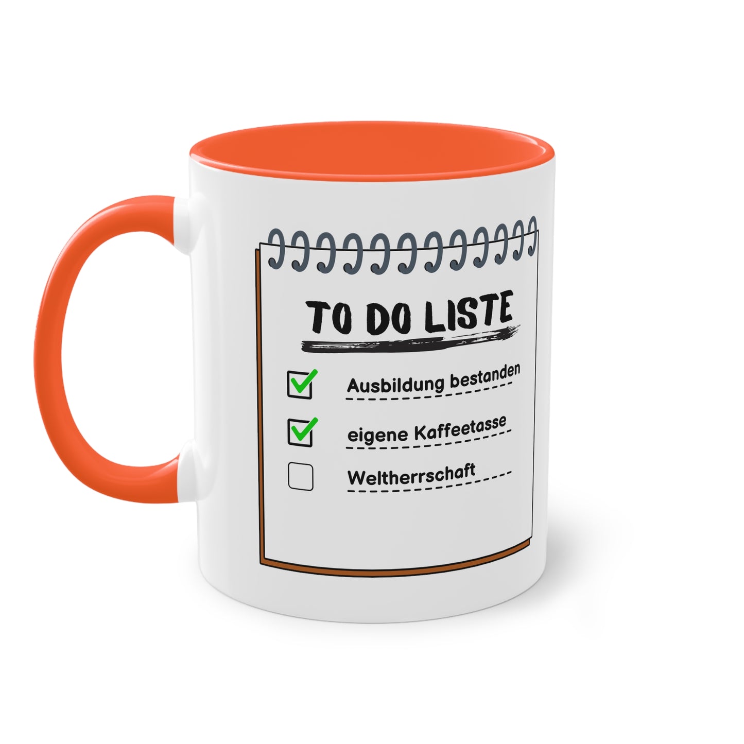 To Do Liste - Zwei-Ton-Kaffeetasse