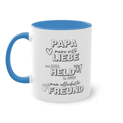 Papa, Liebe, Held, Freund - Zwei-Ton-Tasse
