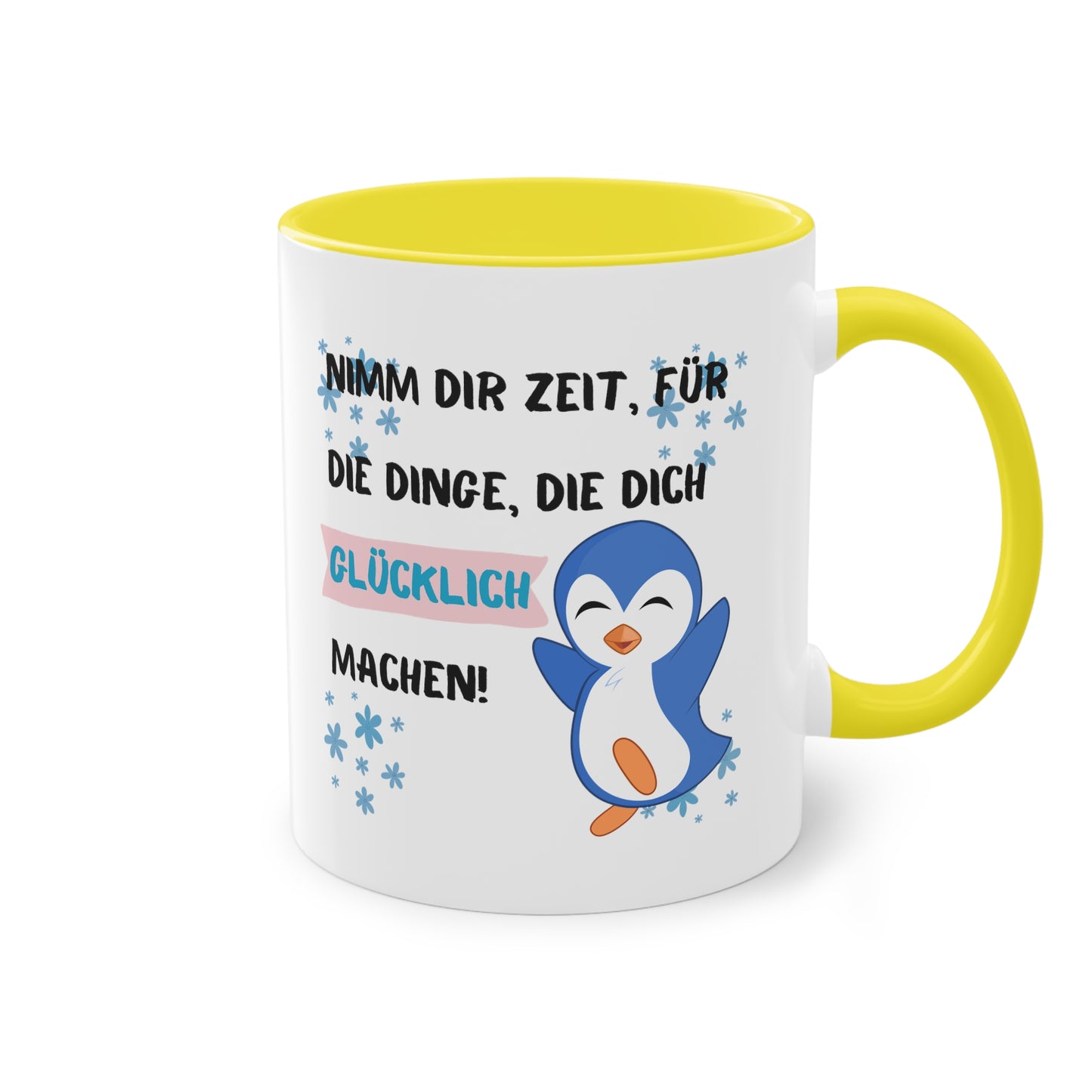 Nimm Dir Zeit für die Dinge, die dich glücklich machen - Zwei-Ton-Kaffeetasse