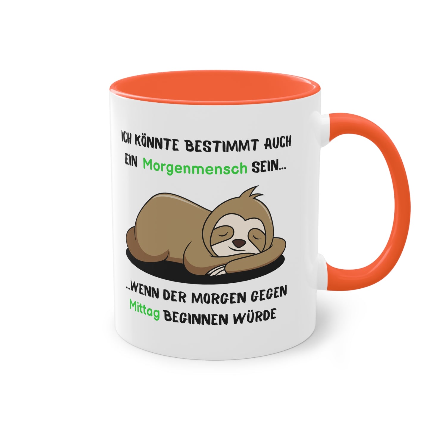 Ich könnte bestimmt auch ein Morgenmensch - Zwei-Ton-Kaffeetasse