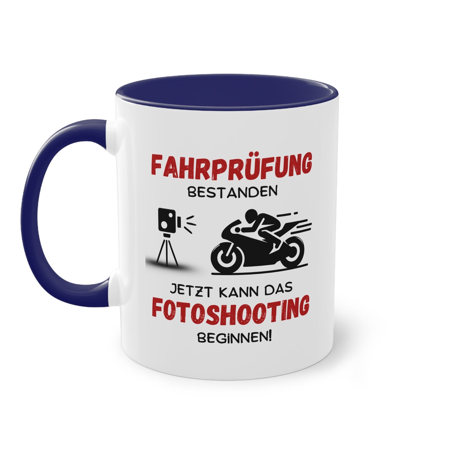 Motorrad Fahrprüfung bestanden - Zwei-Ton-Tasse