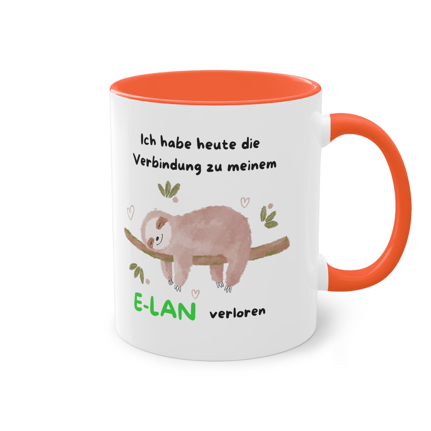 Ich habe heute die Verbindung zu meinem E-LAN verloren - Zwei-Ton-Kaffeetasse