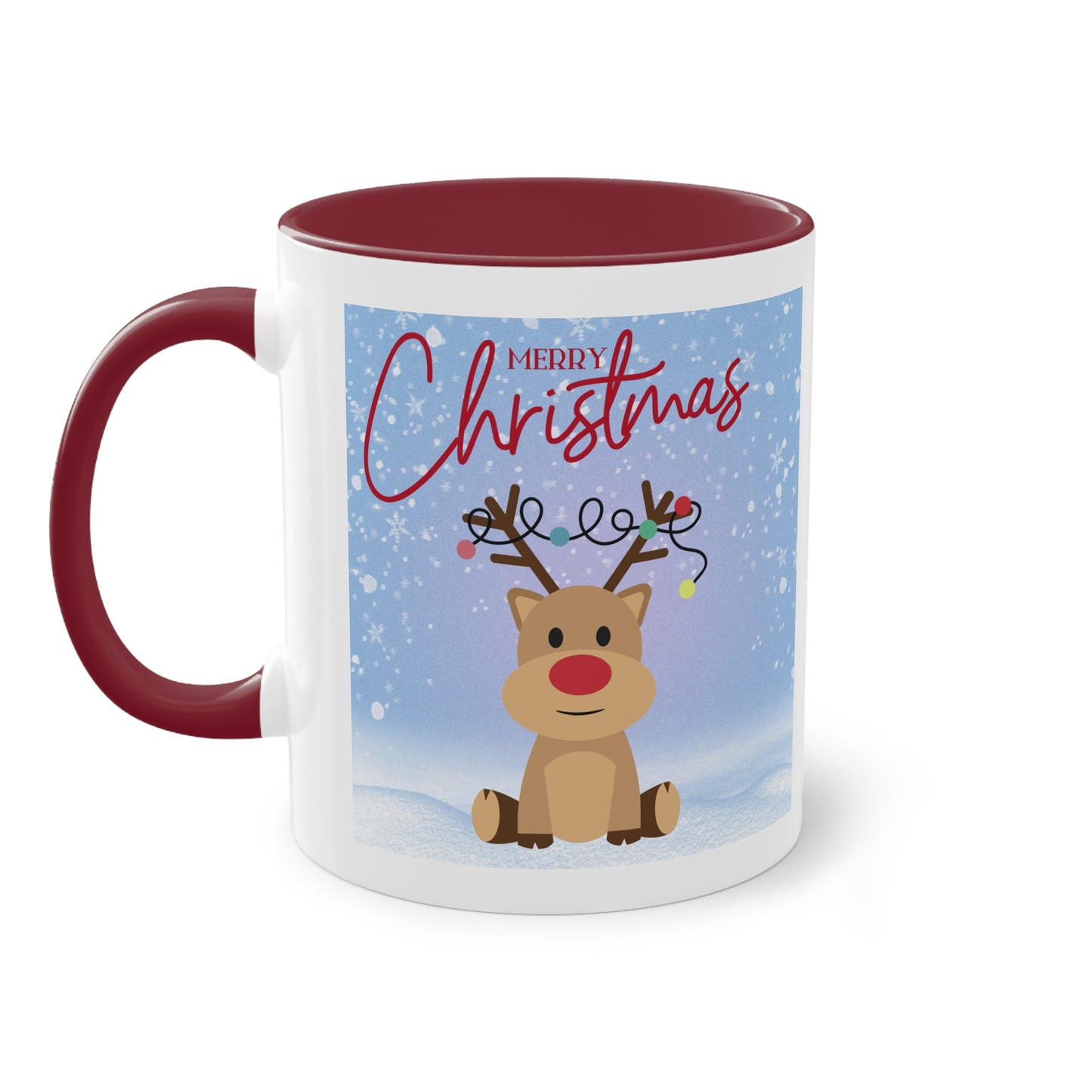 Rentier Merry Christmas - Zwei-Ton-Kaffeetasse