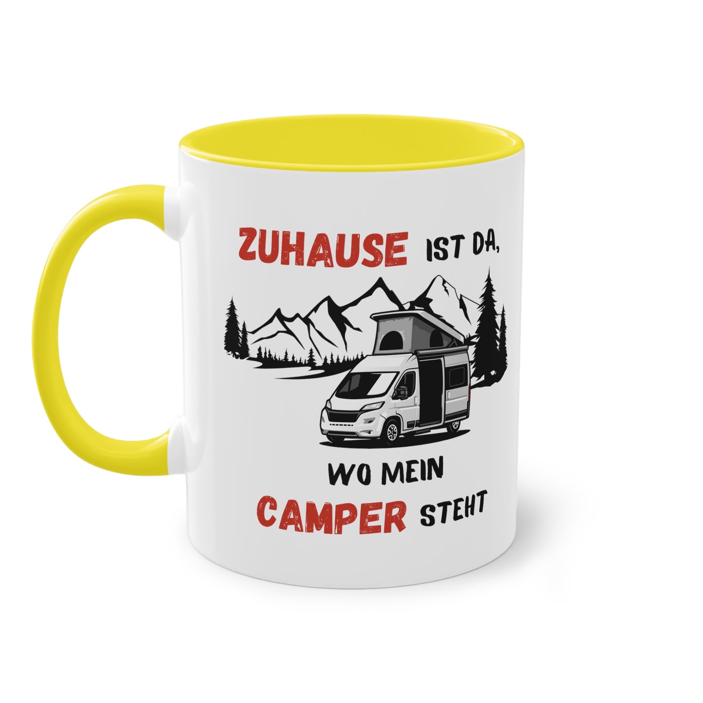 Zuhause ist da, wo mein Camper steht - Zwei-Ton-Kaffeetasse