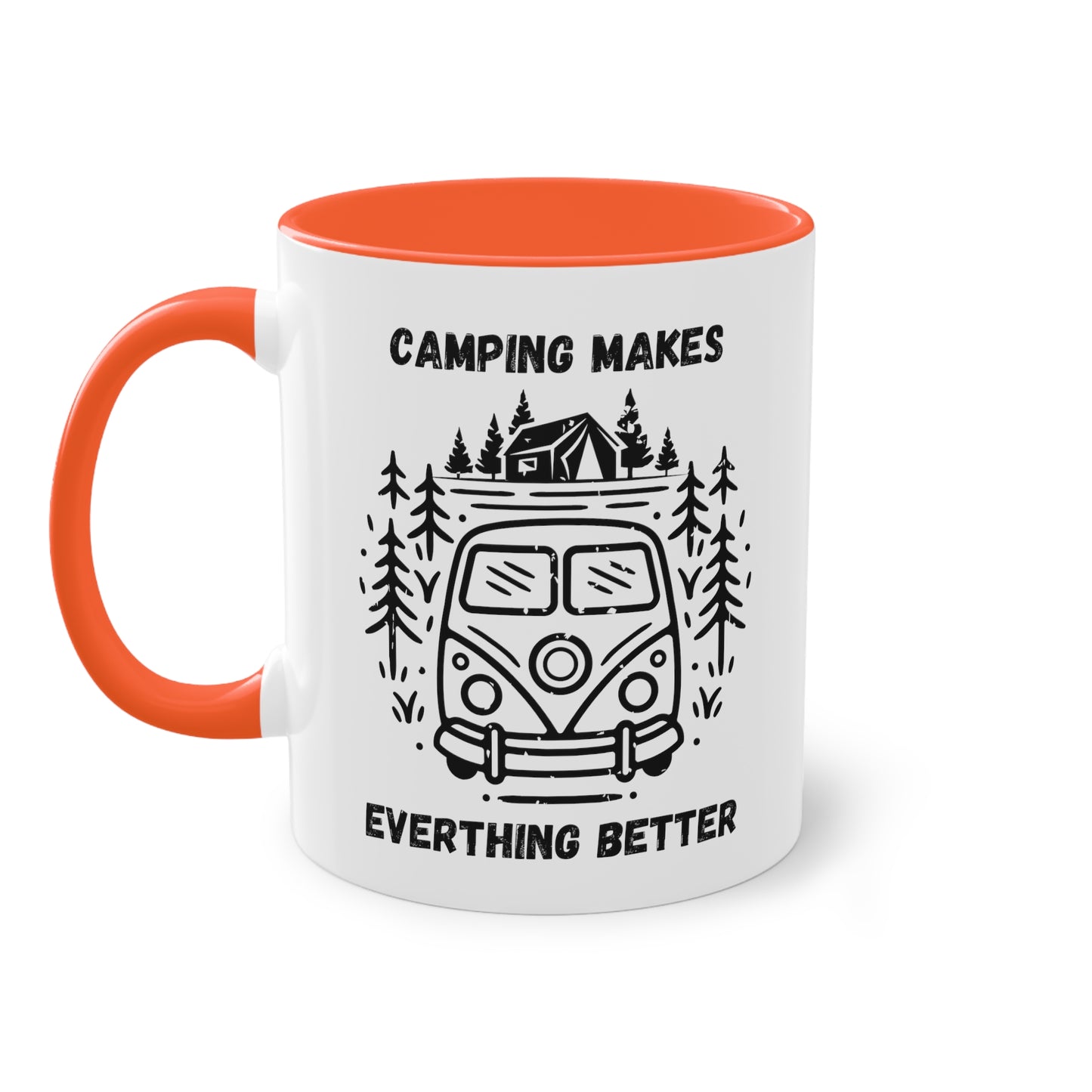 Camping makes everything better - Zwei-Ton-Kaffeetasse