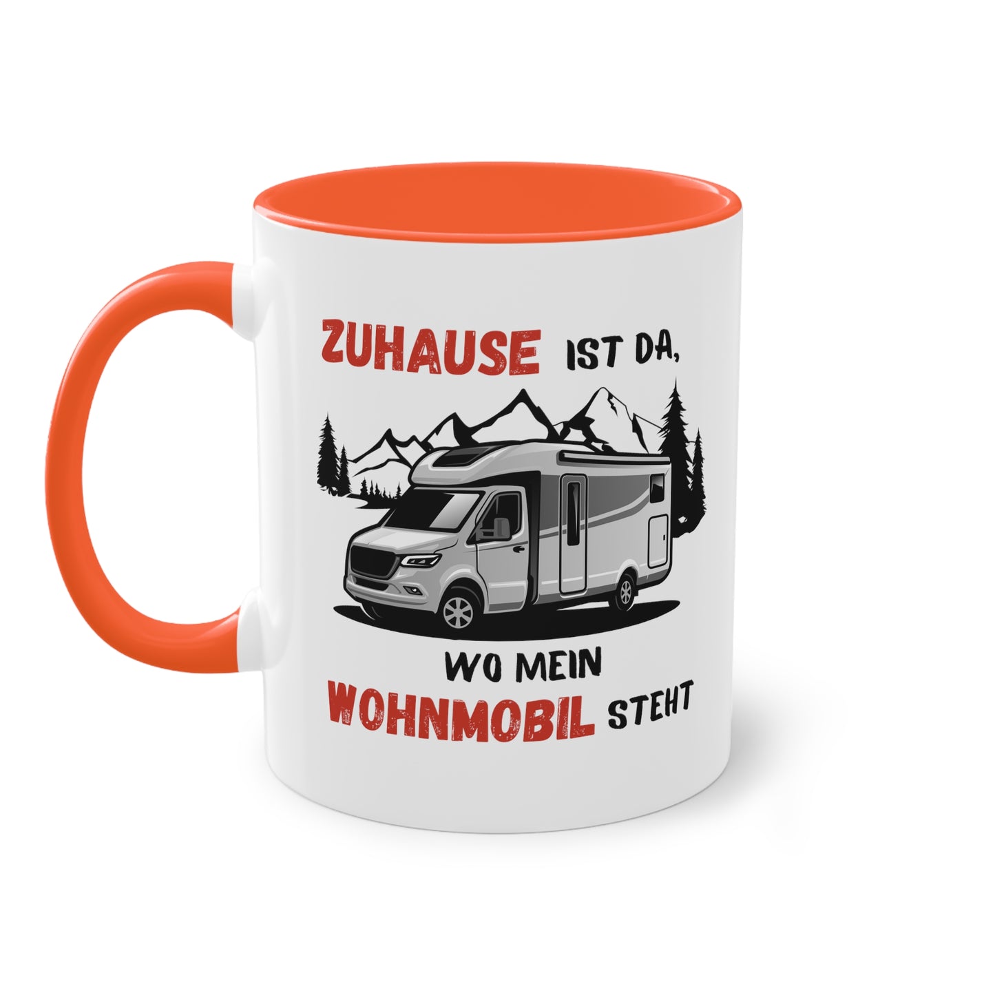 Zuhause ist da, wo mein Wohnmobil steht - Zwei-Ton-Kaffeetasse